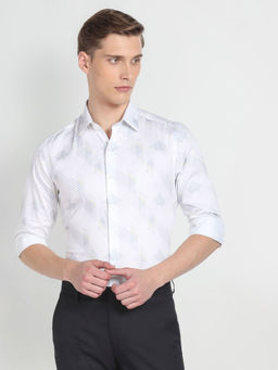 Arrow Newyork - White Manhattan Slim Fit Cotton Formal Shirt