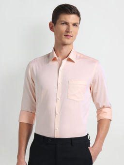 Arrow - Orange Manhattan Slim Fit Dobby Formal Shirt