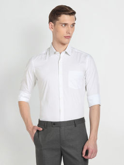 Arrow - White Manhattan Slim Fit Cotton Formal Shirt