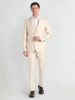 Arrow - Beige Tailored Regular Fit Suit (Set of 3)