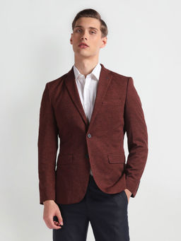 Arrow - Red Zero Calorie Slim Fit Heathered Blazer