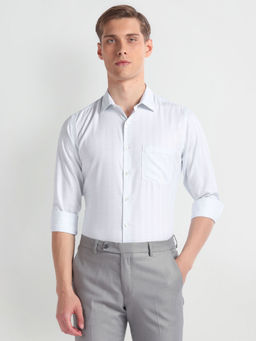 Arrow - Blue Auto Press Pure Cotton Formal Shirt