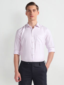 Arrow - Pink Outline Check Auto Press Formal Shirt