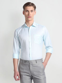 Arrow - Blue Pure Cotton Auto Press Formal Shirt