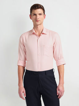 Arrow - Peach Classic Regular Fit Dooby Formal Shirt