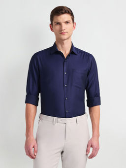 Arrow - Navy Blue Dobby Formal Shirt