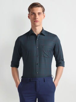 Arrow - Green Tartan Check Dobby Formal Shirt