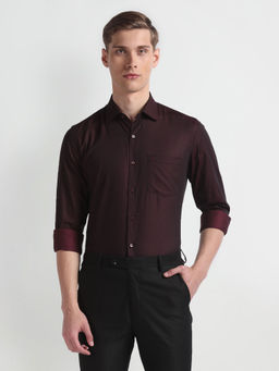 Arrow - Red Classic Fit Dobby Formal Shirt