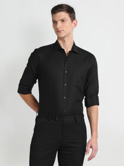 Arrow - Black Iconic Cotton Dobby Formal Shirt