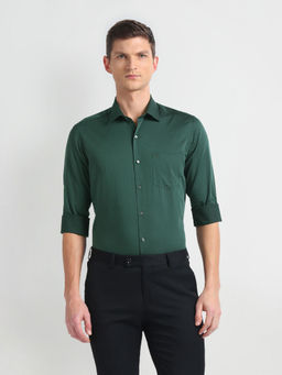Arrow - Green Auto Press Slim Fit Formal Shirt