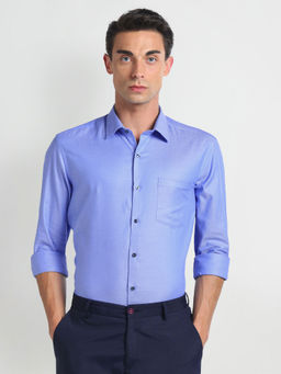 Arrow - Blue Manhattan Slim Fit Dobby Formal Shirt