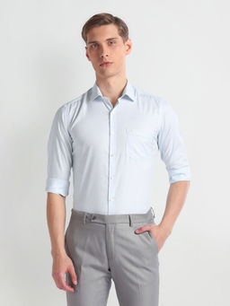 Arrow - Blue Auto Press Check Dobby Formal Shirt