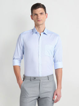 Arrow - Blue Manhattan Slim Fit Dobby Formal Shirt
