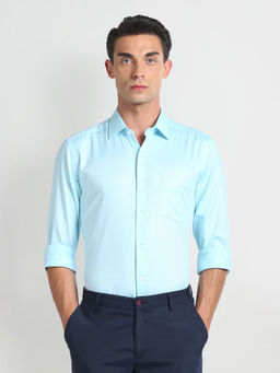 Arrow - Blue Manhattan Slim Fit Dobby Formal Shirt