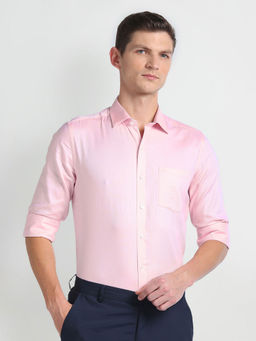 Arrow - Pink Manhattan Slim Fit Dobby Formal Shirt