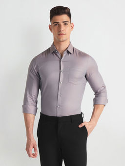 Arrow - Purple Manhattan Slim Fit Dobby Formal Shirt