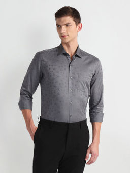 Arrow - Grey Manhattan Slim Tropical Formal Shirt