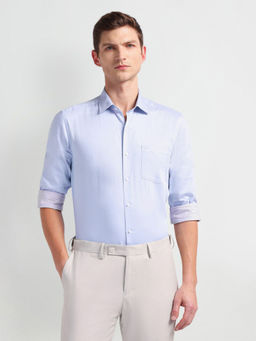 Arrow - Blue Self Design Dobby Formal Shirt