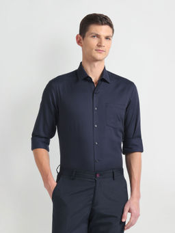 Arrow - Blue Stripes Twill Cotton Formal Shirt