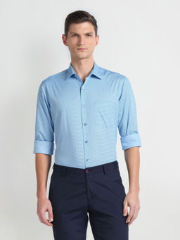 Arrow - Blue Printed Slim Formal Shirt