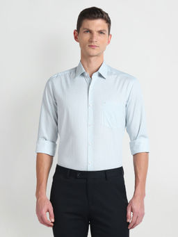 Arrow - Blue Print Twill Formal Shirt