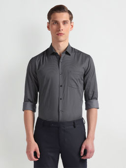 Arrow - Grey Print Cotton Formal Shirt