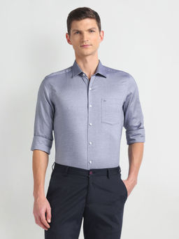 Arrow - Blue Manhattan Slim Fit Dobby Formal Shirt