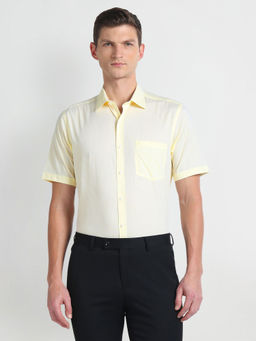 Arrow - Yellow Liberty Classic Fit Micro Check Formal Shirt