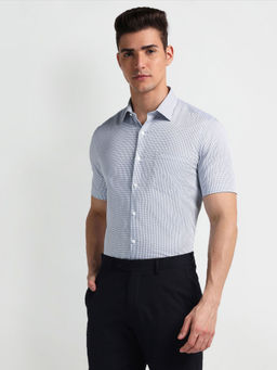 Arrow - Blue Liberty Classic Fit Micro Check Formal Shirt