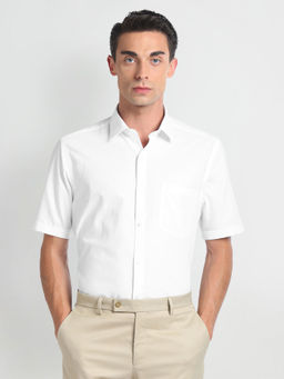 Arrow - Self Design Iconic White Formal Shirt