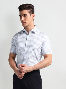 Arrow - Grey Liberty Classic Fit Twill Formal Shirt