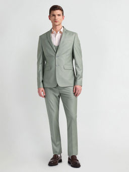 Arrow - Green Solid Tailored Fit Suit (Set of 3)