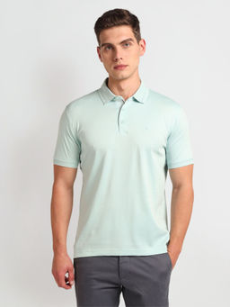 Arrow - Blue Regular Fit Solid Polo T-Shirt