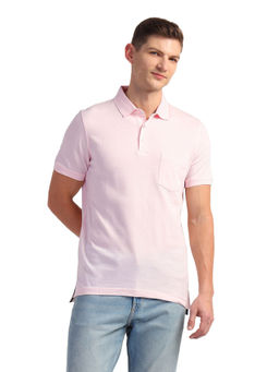Arrow - Pink Chest Pocket Solid Polo T-Shirt