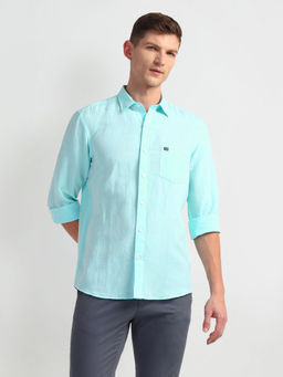 Arrow Sports - Blue Solid Manhattan Slim Fit Casual Shirt