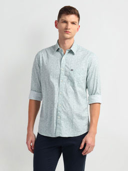 Arrow Sports - Green Printed Manhattan Slim Fit Casual Shirt