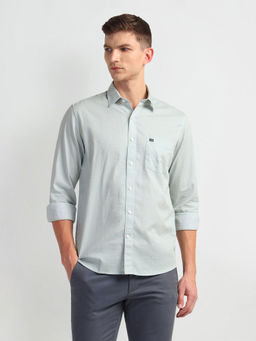 Arrow Sports - Green Spread Collar Manhattan Slim Fit Casual Shirt