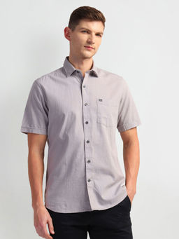 Arrow Sports - Grey Solid Liberty Classic Fit Casual Shirt