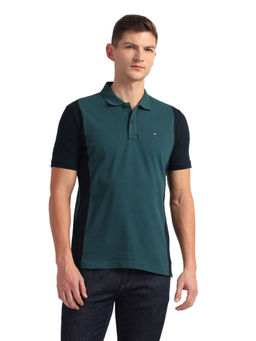 Arrow Sports - Green Logo Colour Block Polo T-Shirt
