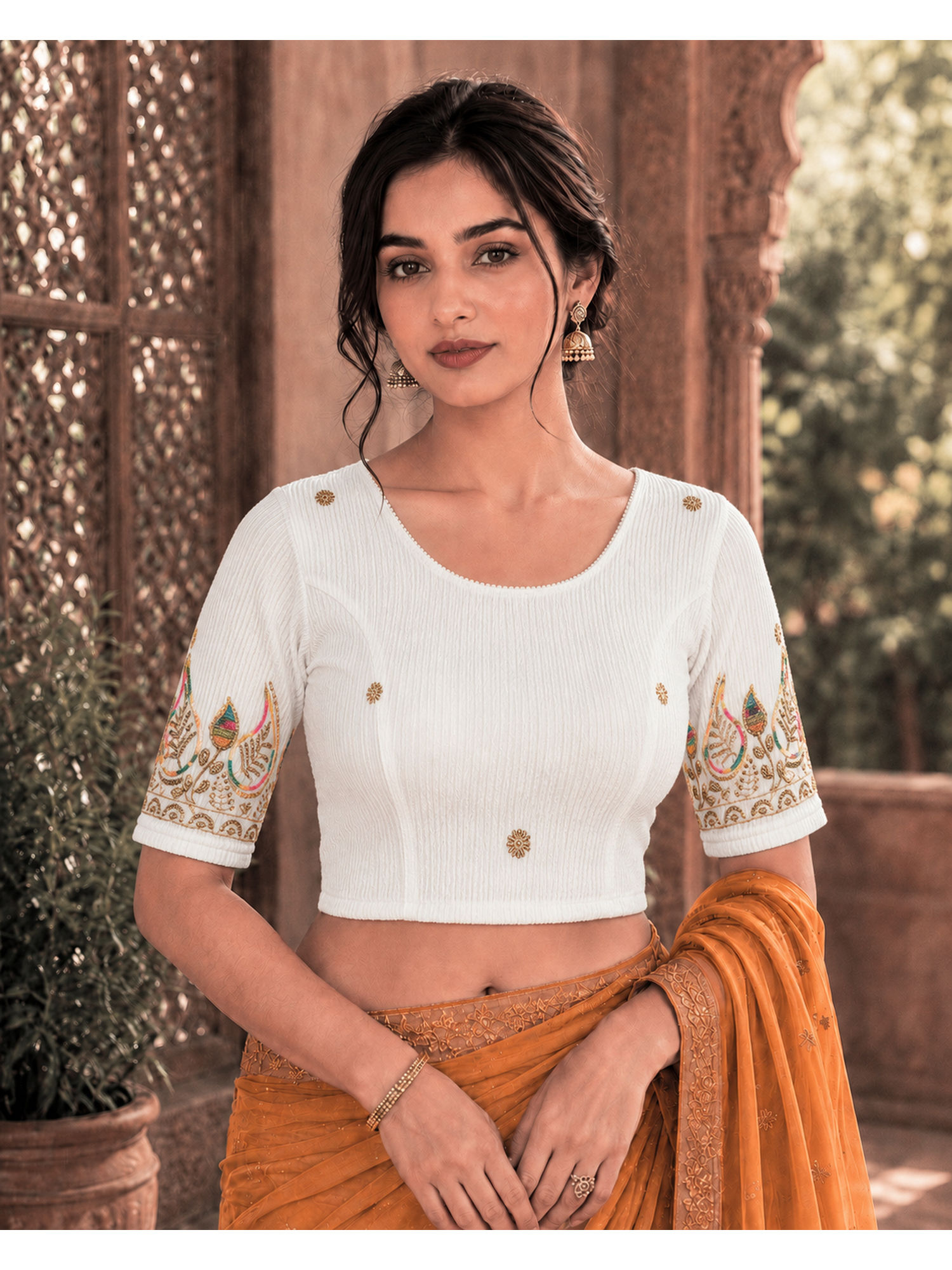 rajnandini Women's Embroidered Readymade Blouse-picture-36