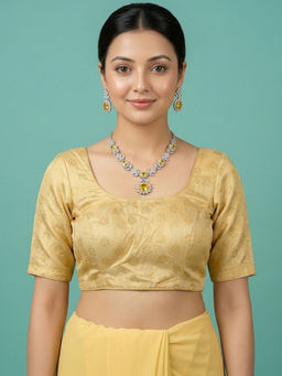 Niraha - Beige Brocade Designer Blouse