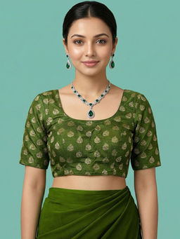 Niraha - Green Brocade Designer Blouse