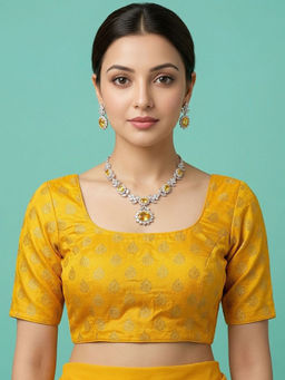 Niraha - Brocade Designer Yellow Blouse
