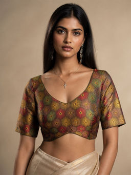 Niraha - Women Multi-color Readymade Saree Blouse