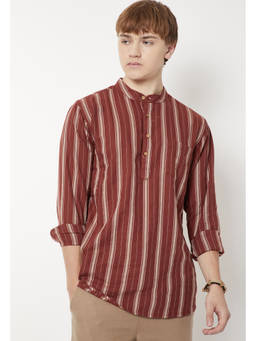 max - Men Striped Slim Fit Short Kurta