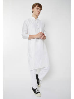 max - Men Striped Straight Long Kurta