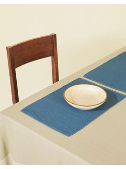 Fabindia - Blue Cotton Mat (6 Seater)