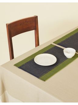 Fabindia - Green Zeeya Cotton Mat Set of 6 (6 Seater)