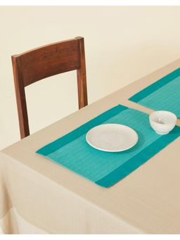 Fabindia - Turquoise Kislay Cotton Mat Set of 6 (6 Seater)