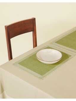 Fabindia - Green Avikar Cotton Mat Set of 6 (6 Seater)